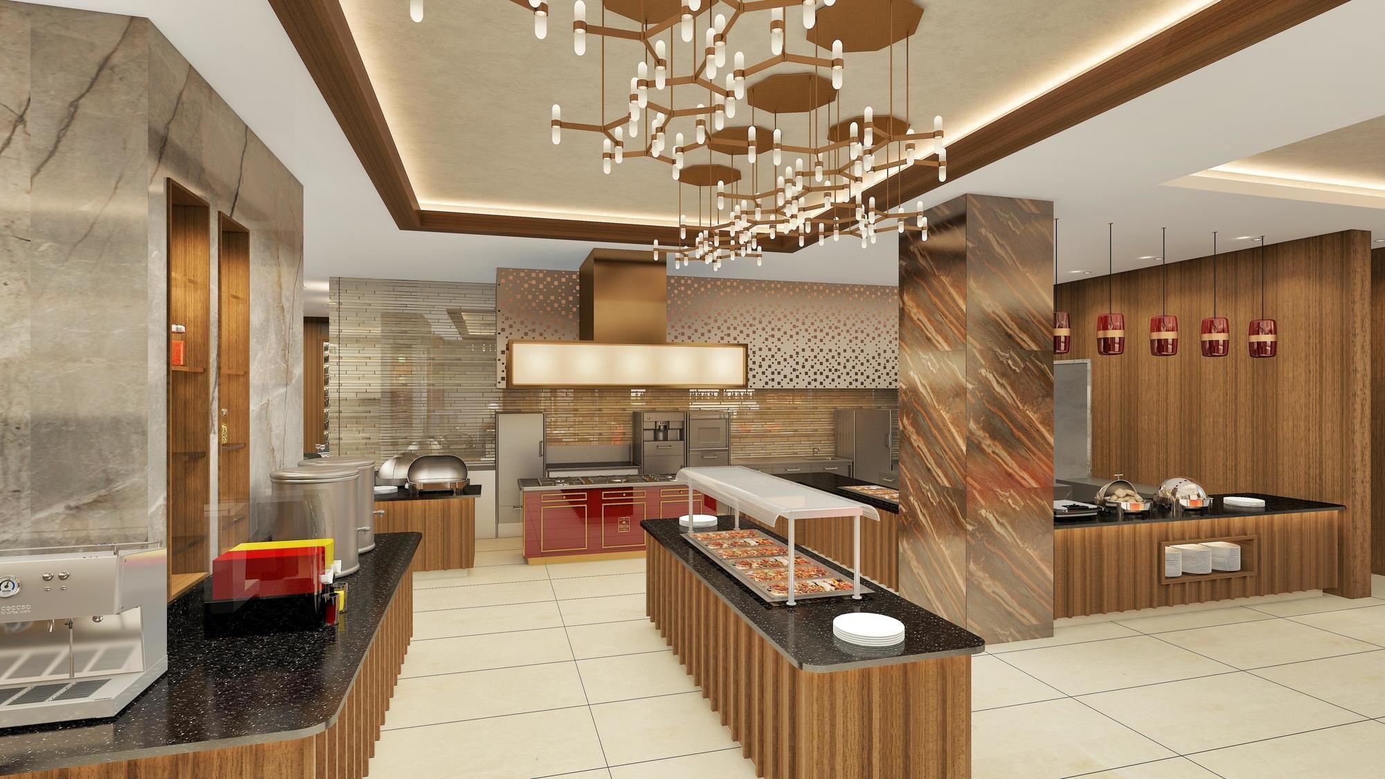 ดับเบิลทรี บาย ฮิลตัน สกอปเย Hotel สโกเปีย ภายนอก รูปภาพ The interior of the restaurant